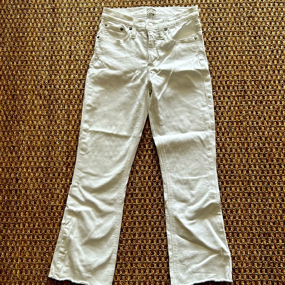 J. Crew Billie Demi Boot Crop in White
